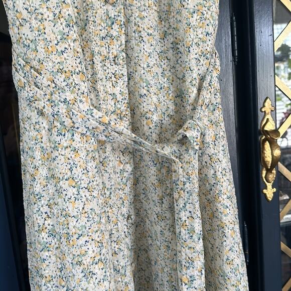 En Saison Carolina Midi Dress NWT medium teal/multi color eyelet button front - Picture 6 of 11